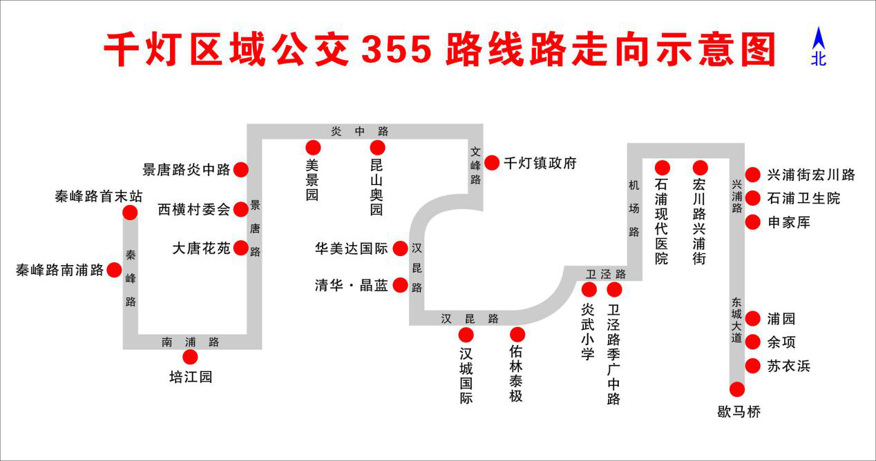 關(guān)于調(diào)整千燈區(qū)域公交355路的通告（355路線路走向示意圖）.png